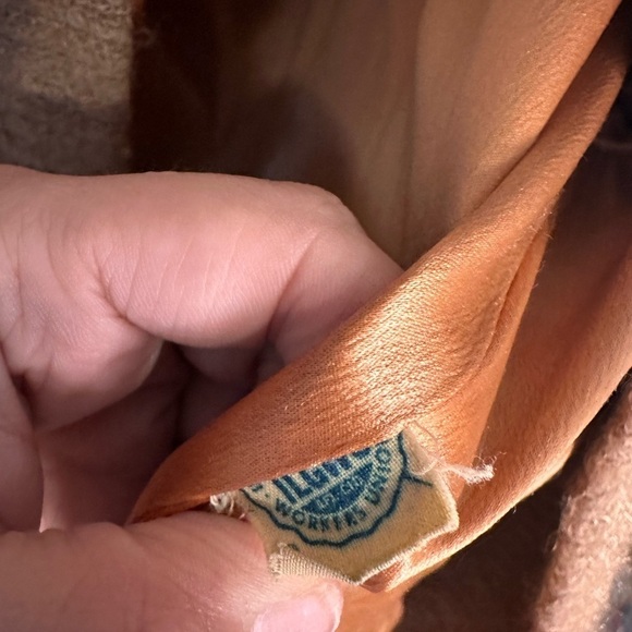 Vintage coat wool‎ blend 60's tan fur collar union label made in USA - Picture 8 of 13